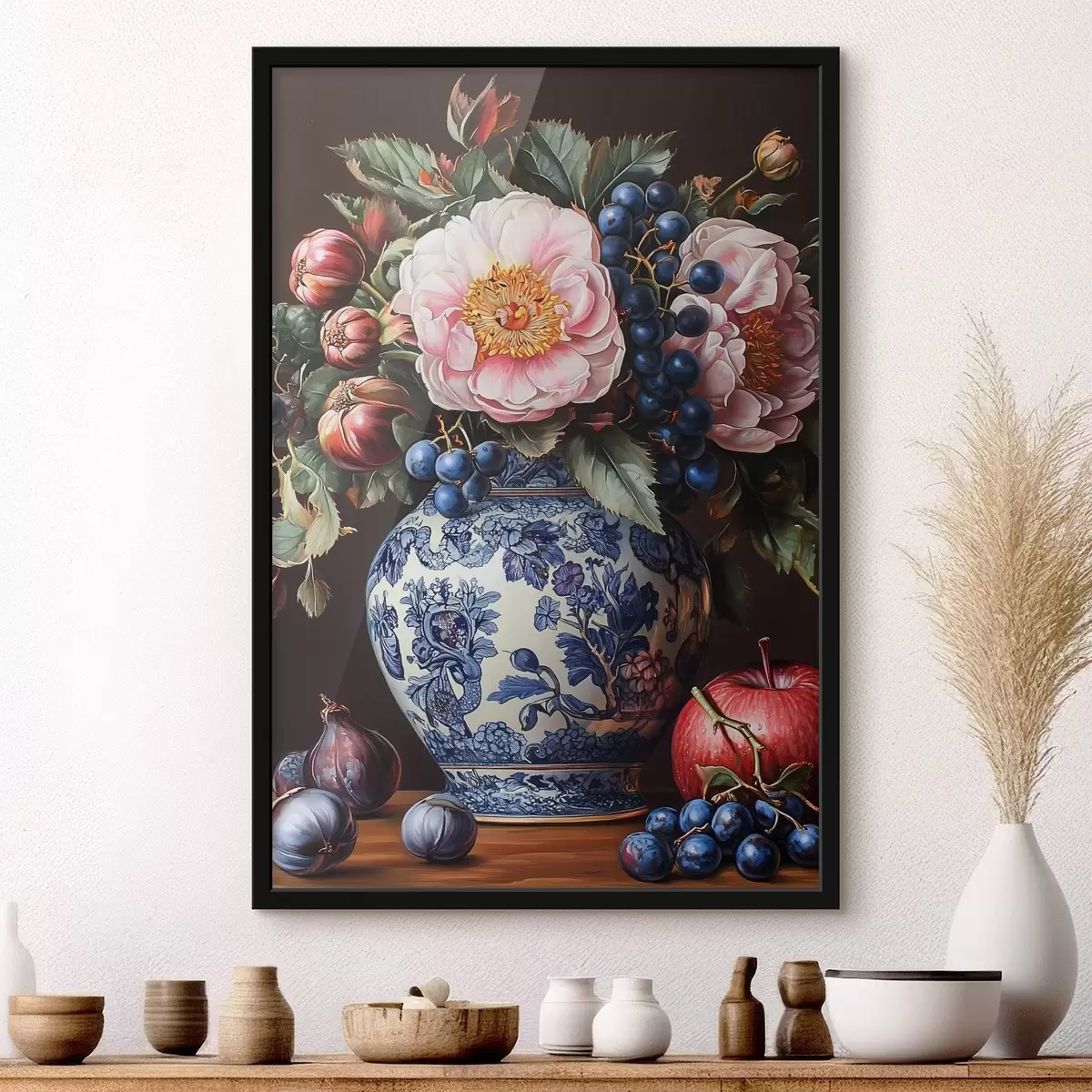 Poster Bouquet di fiori e frutta f42980
