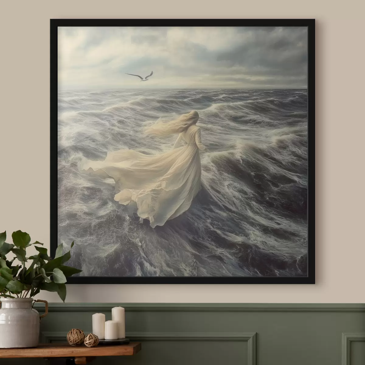 Poster Ragazza sulle onde del mare f42986