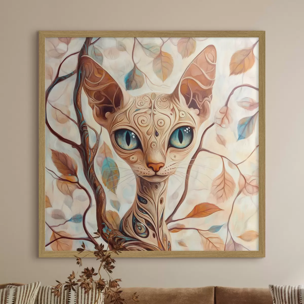 Poster Gattino e rami d'albero f42988