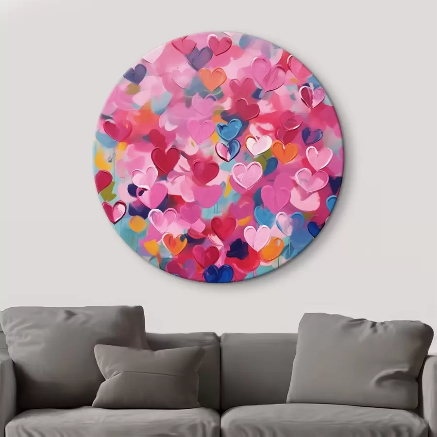 carta da parati Cuori colorati, imitazione della pittura nr. r43033