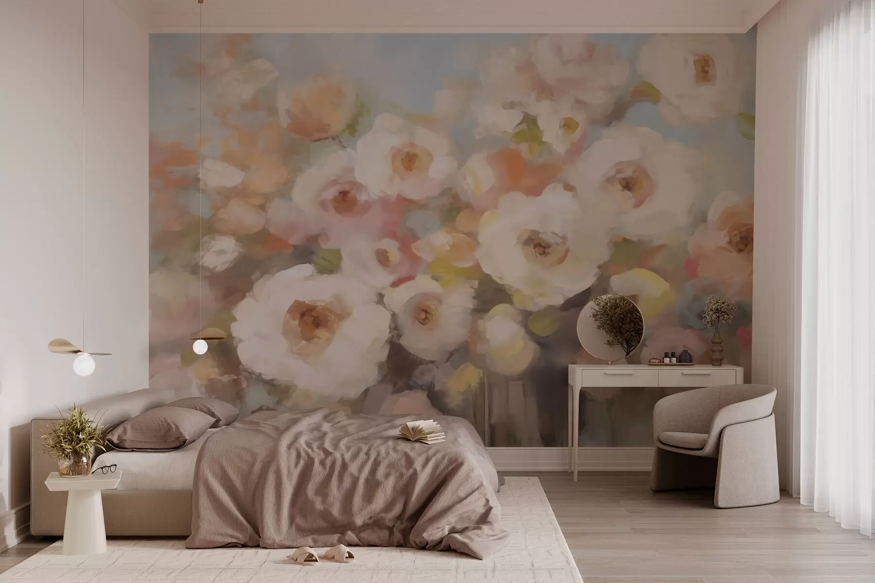Carta da parati Floreale Fiori delicati n. w03214