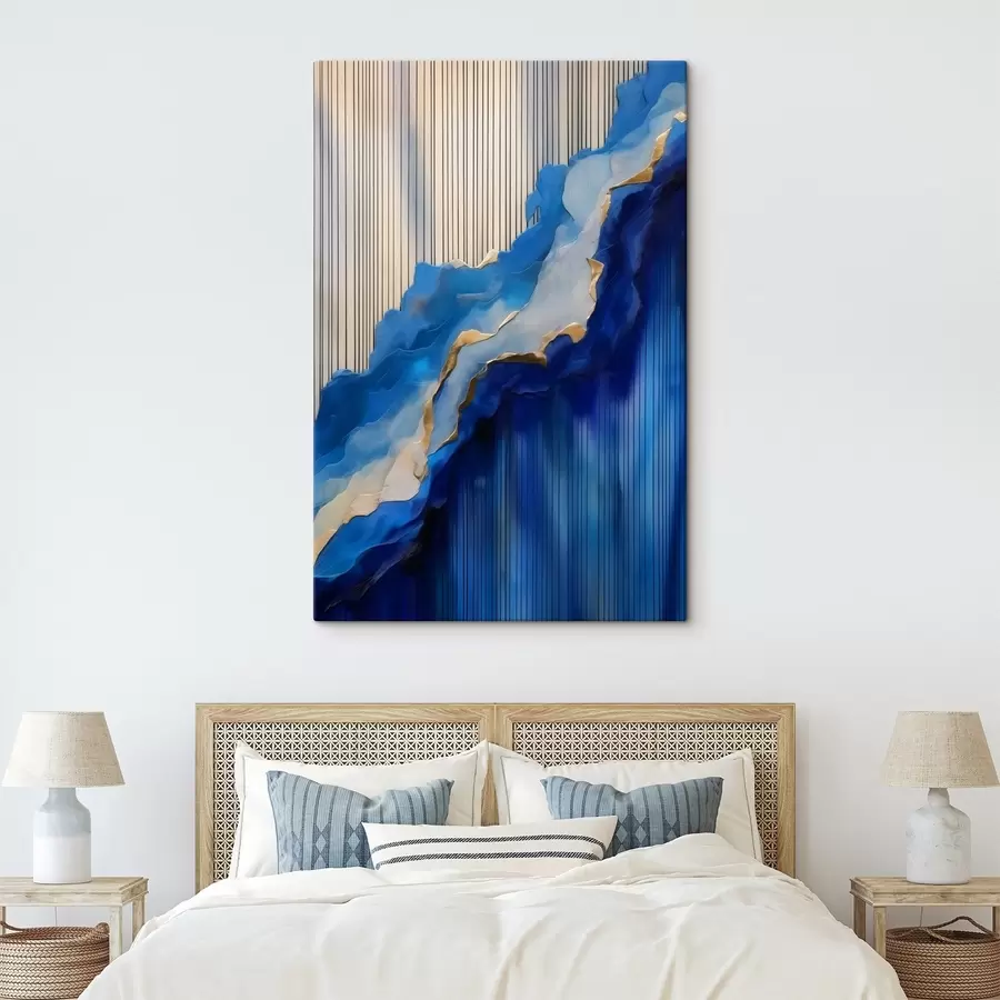 carta da parati Texture astratta blu con linee sullo sfondo nr. s43002