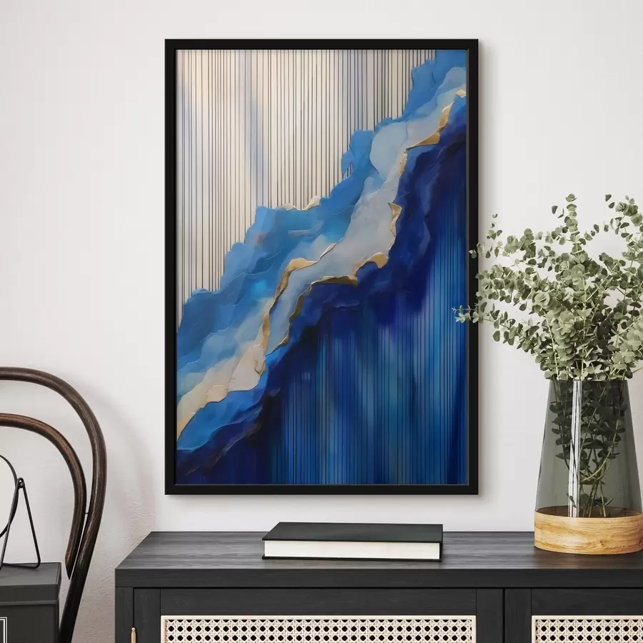 carta da parati Texture astratta blu con linee sullo sfondo nr. f43002