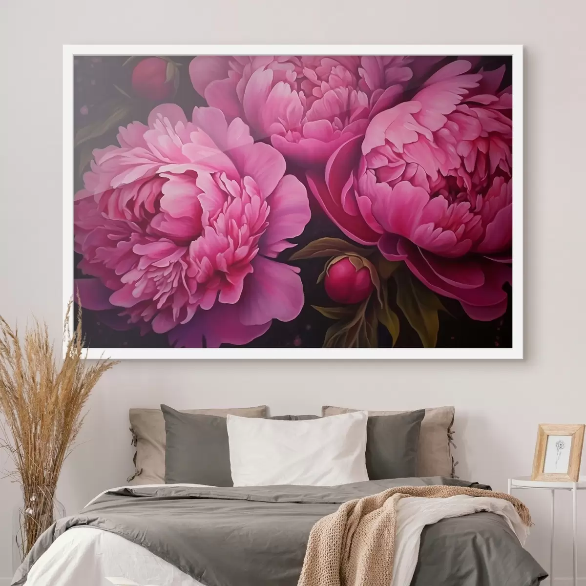 Poster Astrazione nei toni del viola e del giallo f43004