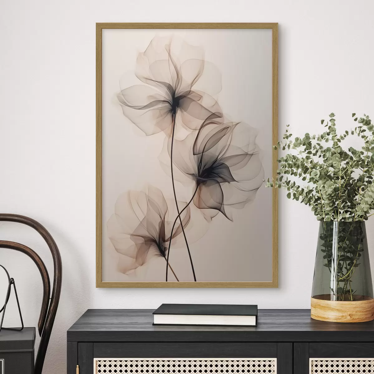 Poster Trio di fiori trasparenti f43015