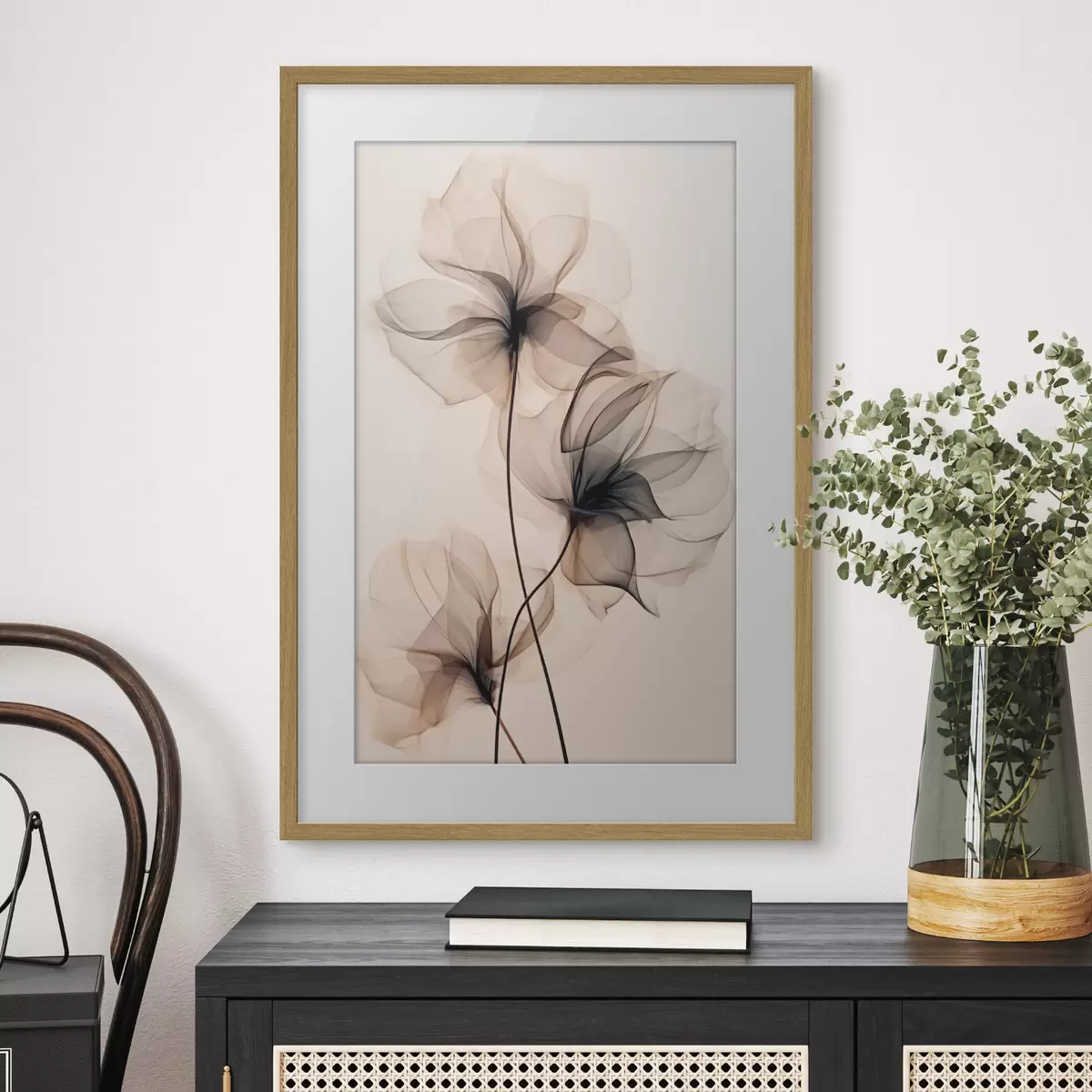 Poster Trio di fiori trasparenti f43015
