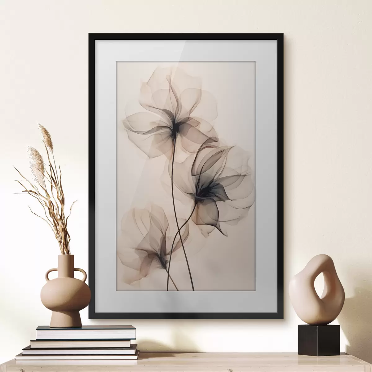 Poster Trio di fiori trasparenti f43015