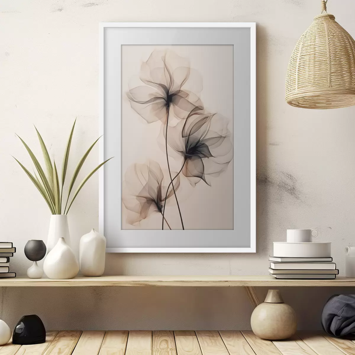 Poster Trio di fiori trasparenti f43015