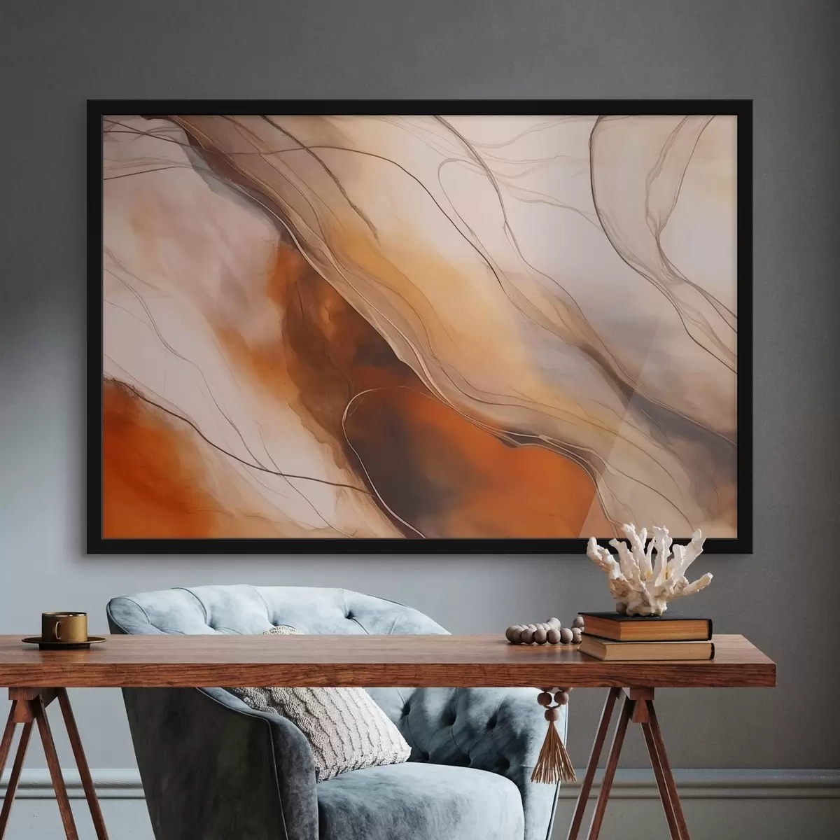 Poster Pittura astratta dai toni caldi f43017