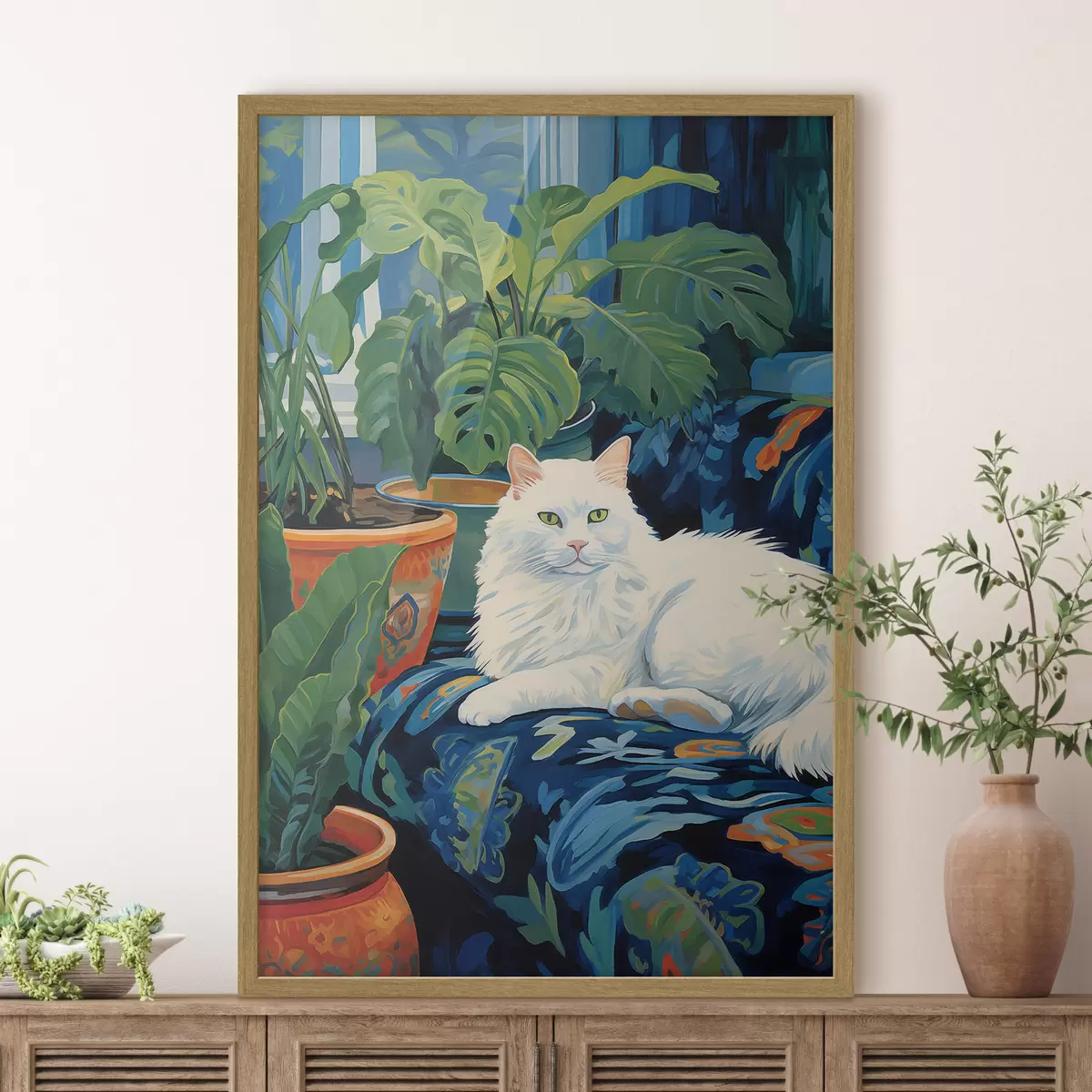 Poster Gatto nel regno verde f43131