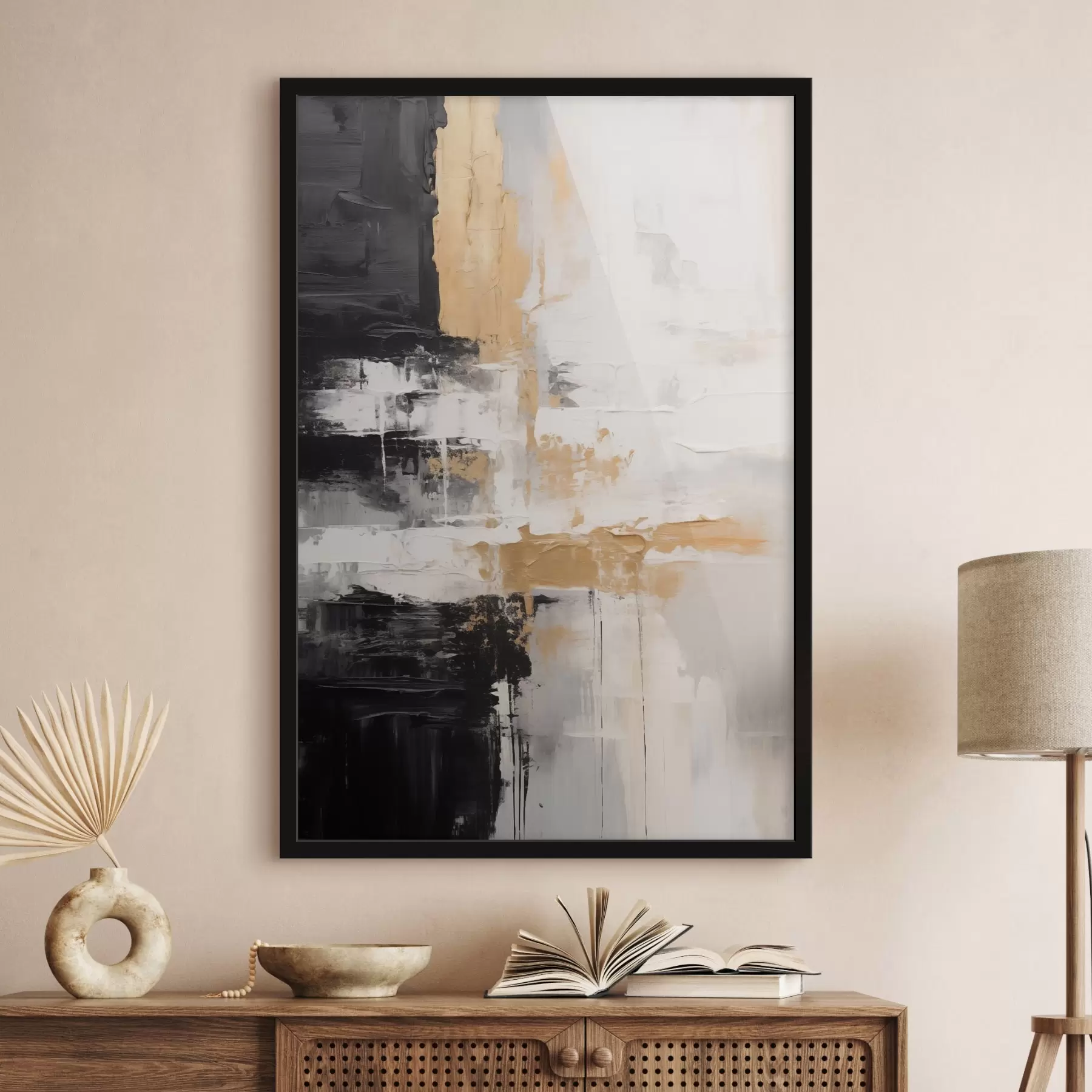 carta da parati Composizione astratta in bianco e nero nr. f43138