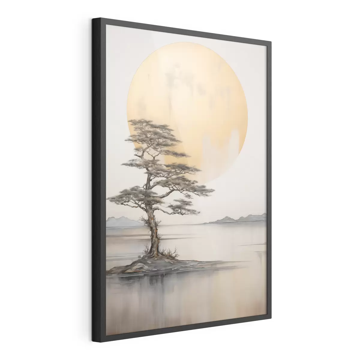 Poster Pino solitario sotto la luna f43142