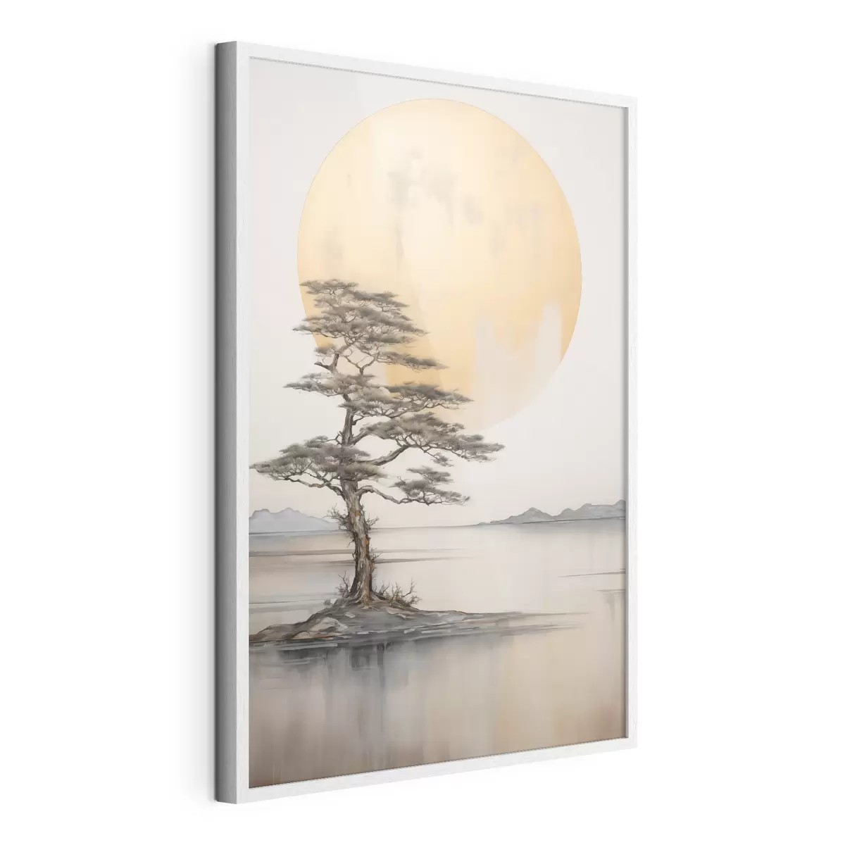 Poster Pino solitario sotto la luna f43142