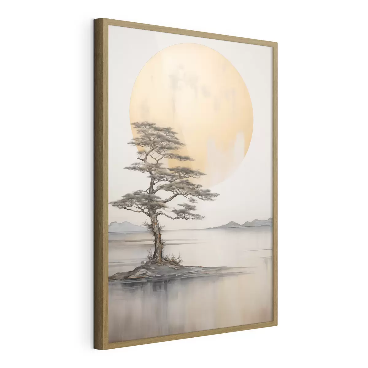 Poster Pino solitario sotto la luna f43142