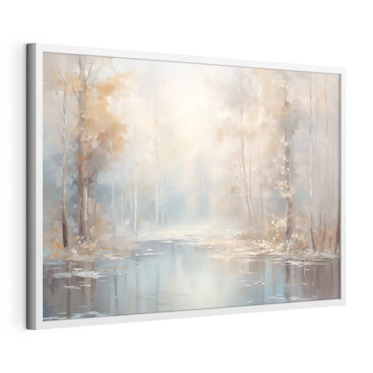 Poster Foschia sul fiume in autunno f43167