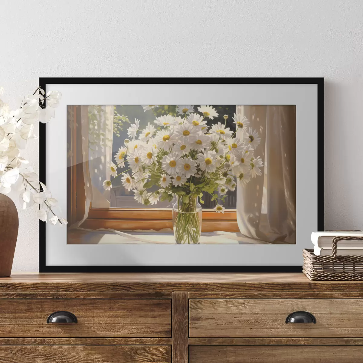Poster Margherite alla finestra f43171