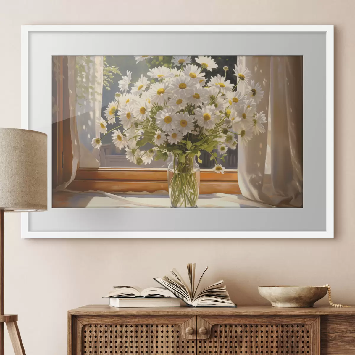 Poster Margherite alla finestra f43171