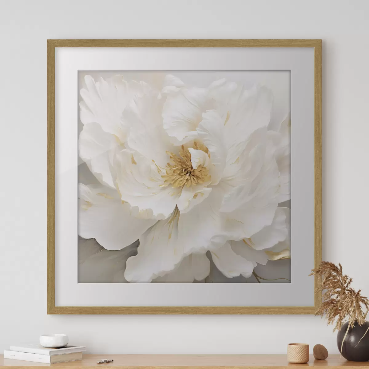 Poster Grande fiore bianco f43126