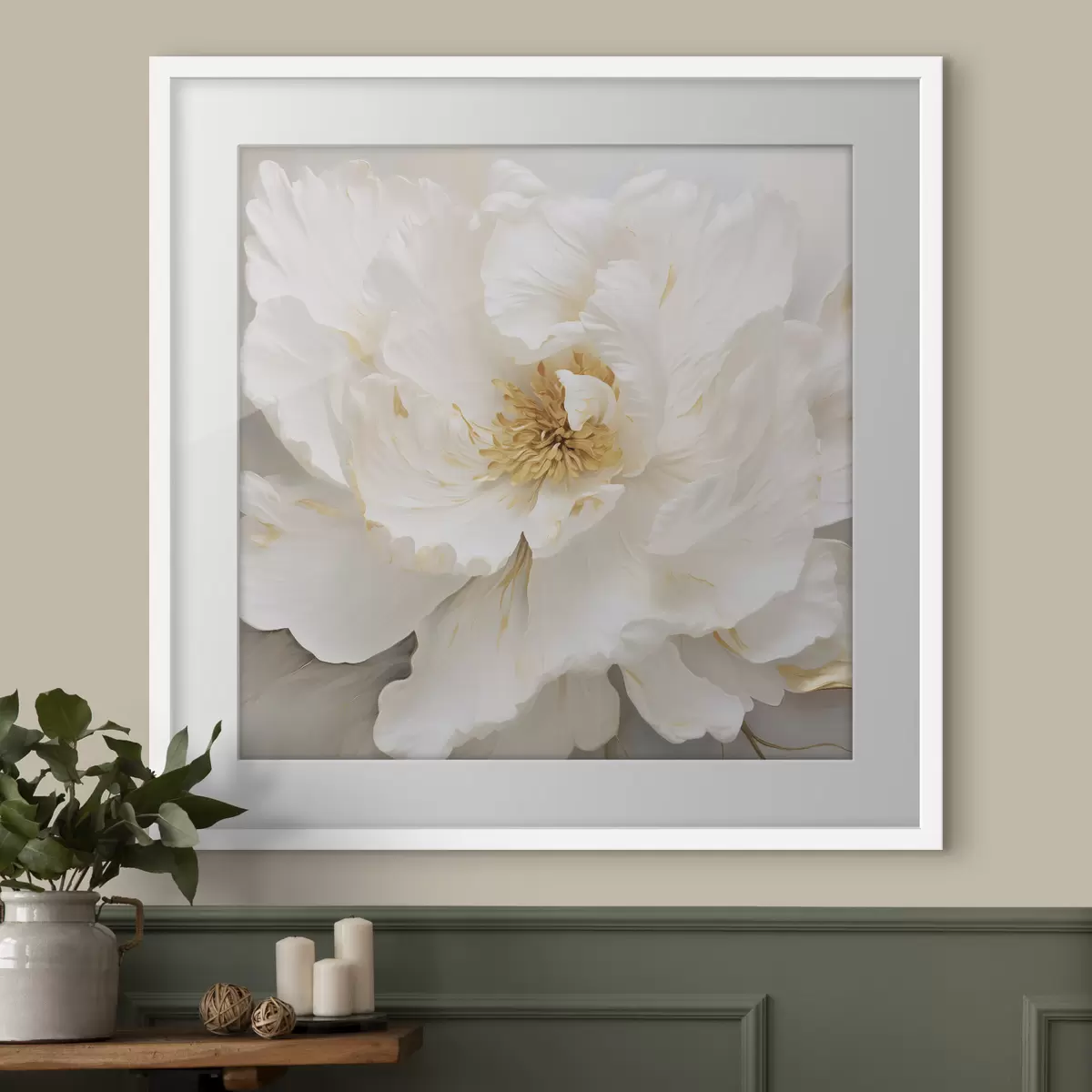 Poster Grande fiore bianco f43126