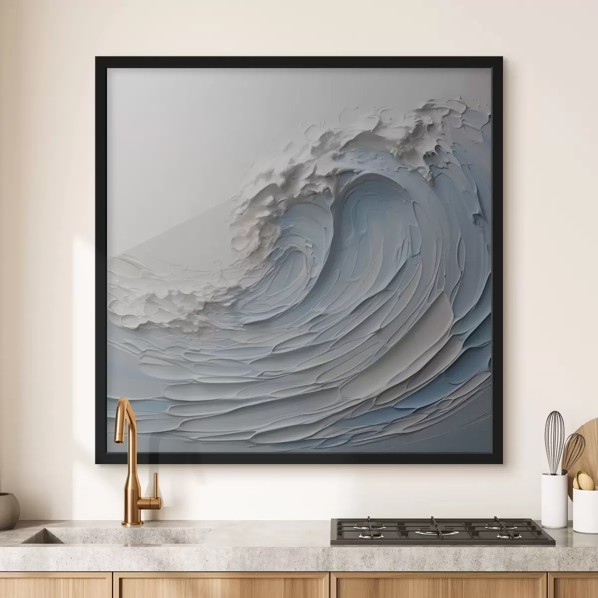 Poster Pennellate astratte a imitazione delle onde f43194