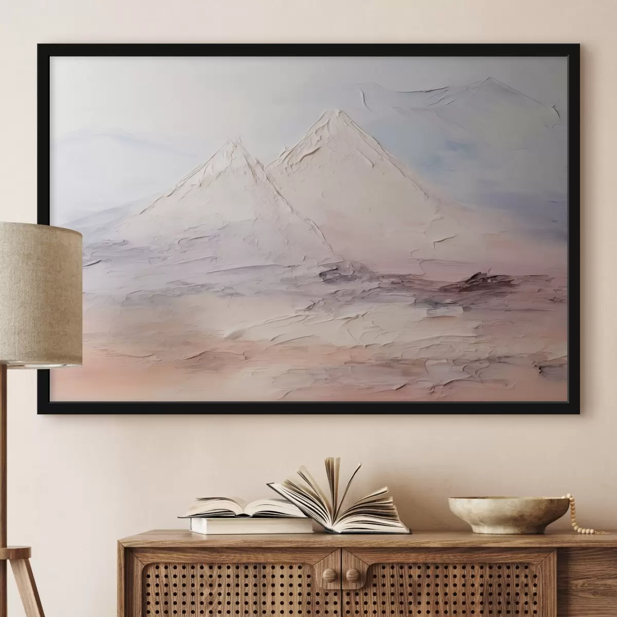 Poster Pittura minimalista ad imitazione delle montagne f43200