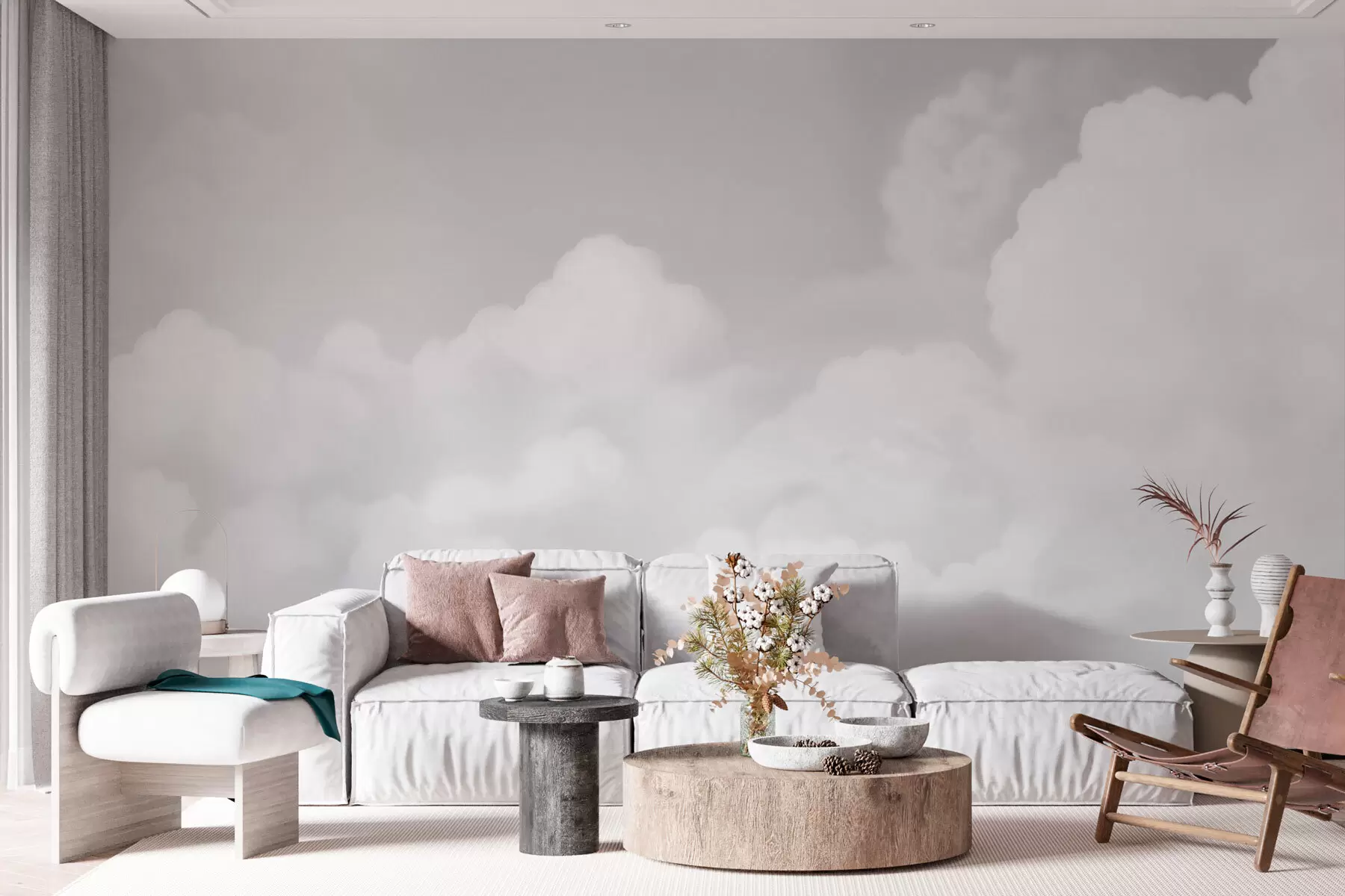 Carta da parati Cielo Cielo grigio e nuvole n. w03301v3