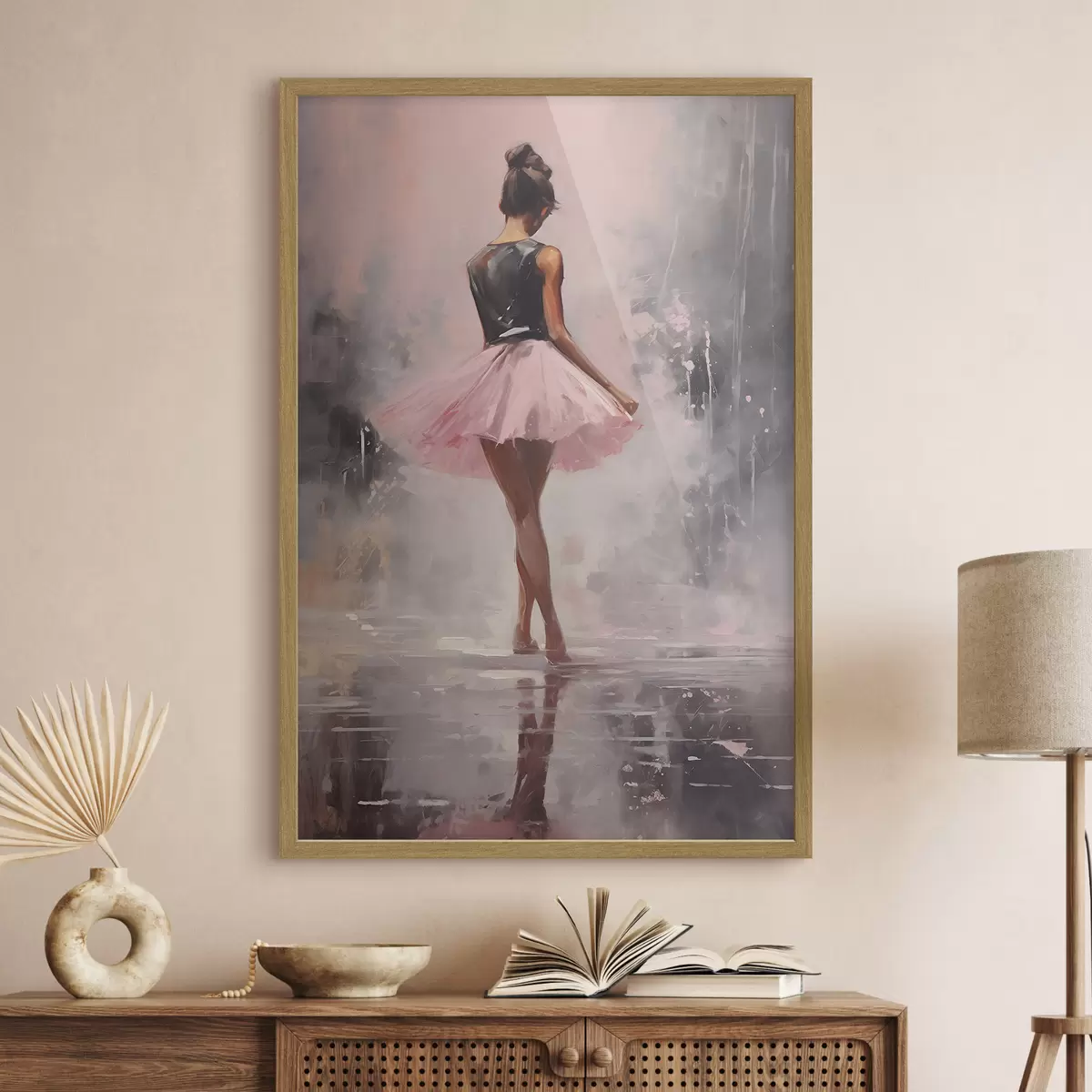 Poster Una ragazza con la gonna rosa f43204
