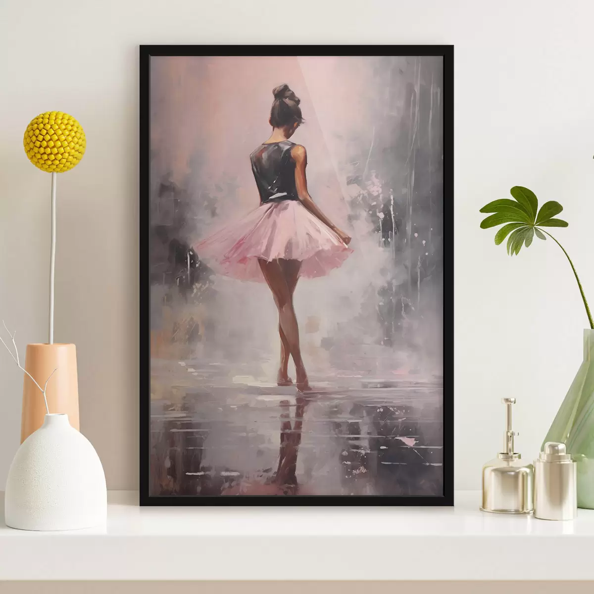 Poster Una ragazza con la gonna rosa f43204