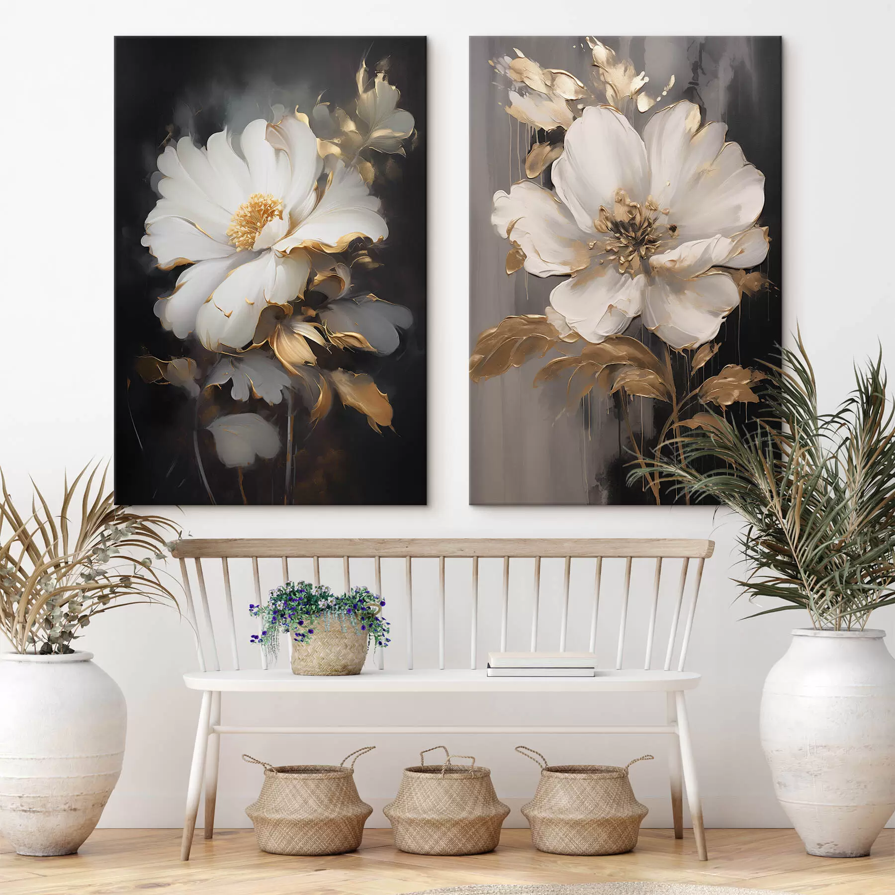 carta da parati Bellissimi fiori su sfondo scuro nr. m00428