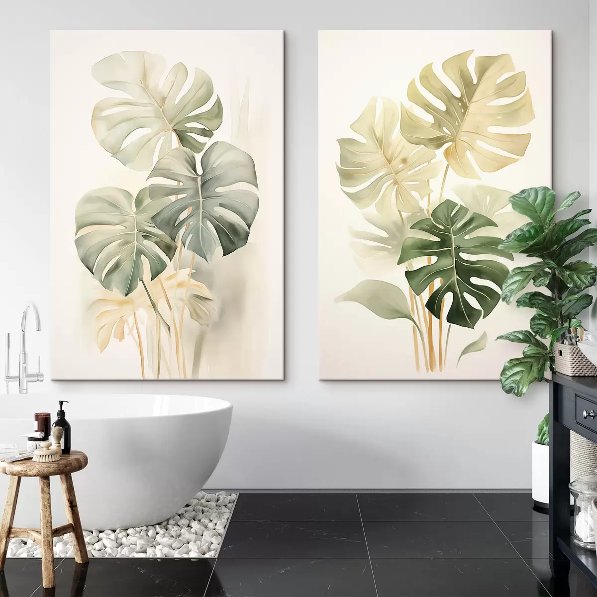 carta da parati Foglie di Monstera, foglie tropicali nr. m00429