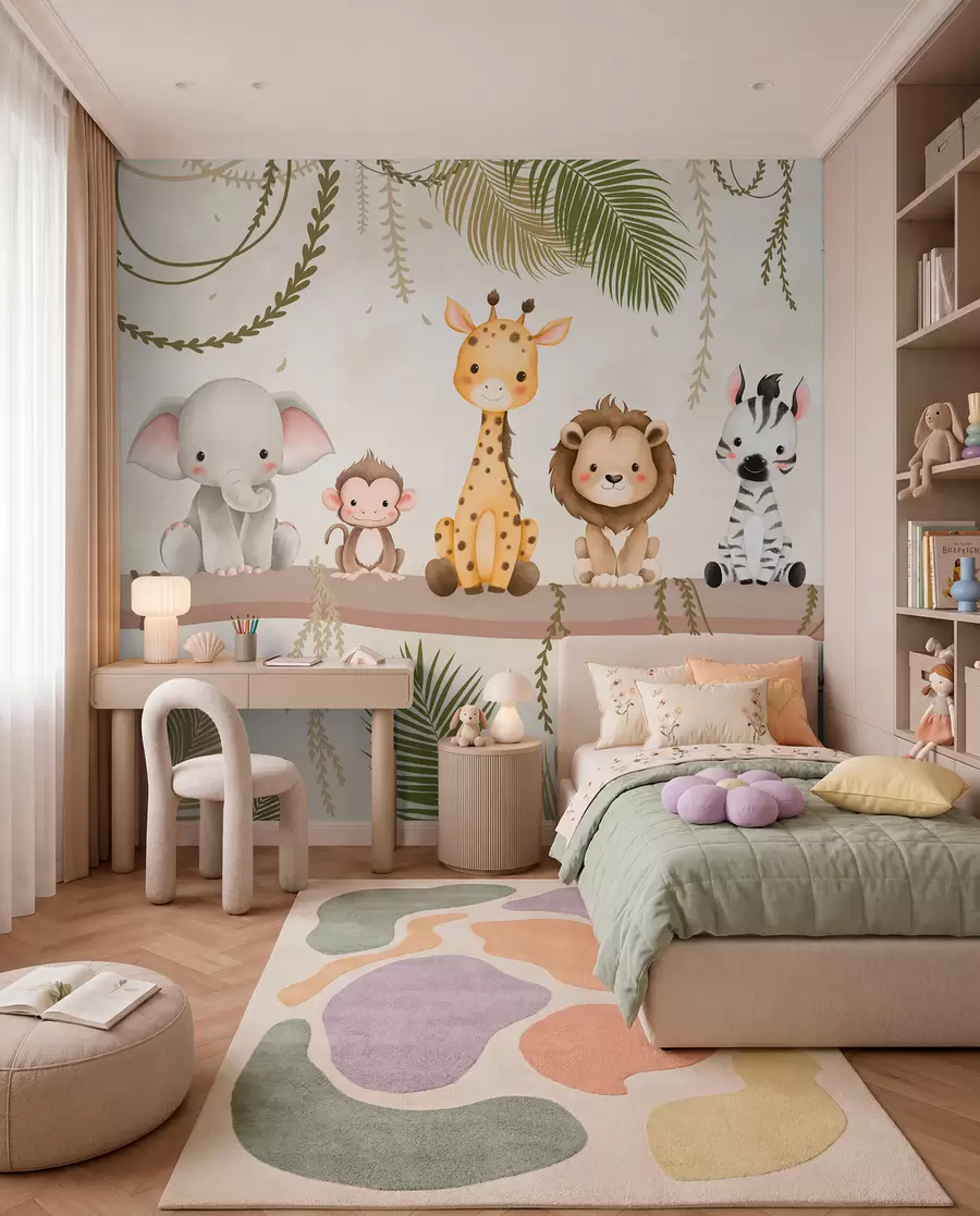 carta da parati Piccoli amici della giungla nr. w03166