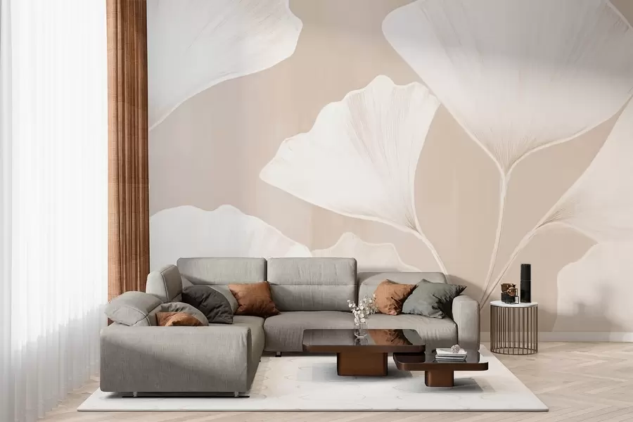 Carta da parati nature Foglie di ginkgo 