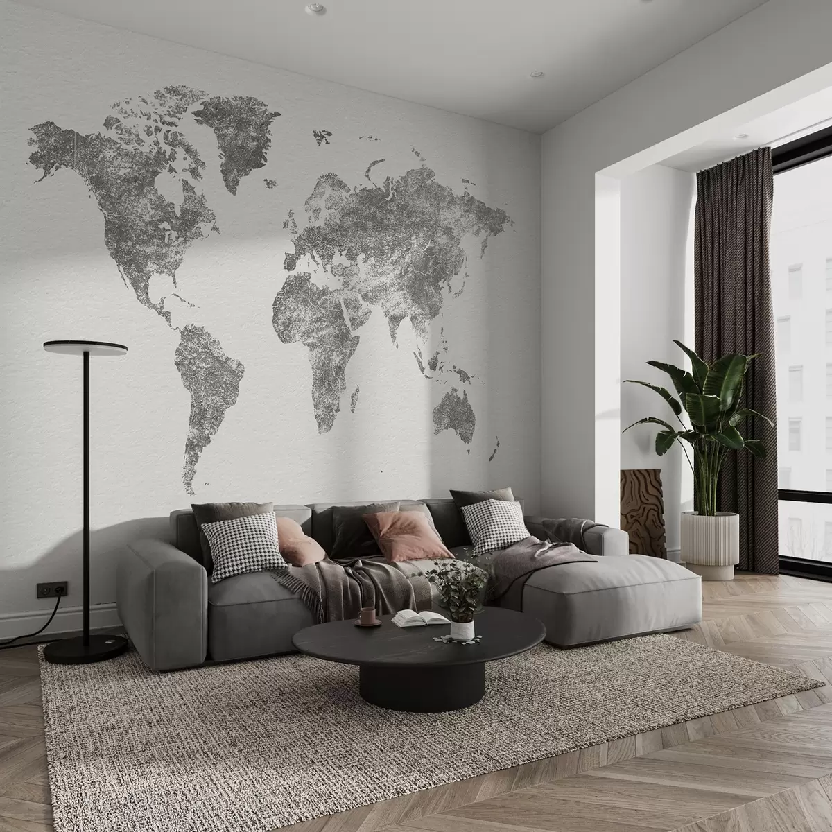 carta da parati Mappa del mondo con texture nr. w03312v3