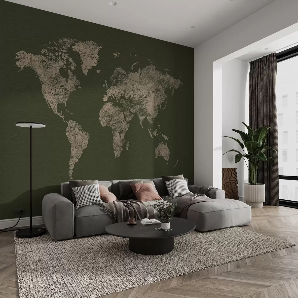 carta da parati Mappa del mondo con texture nr. w03312v4