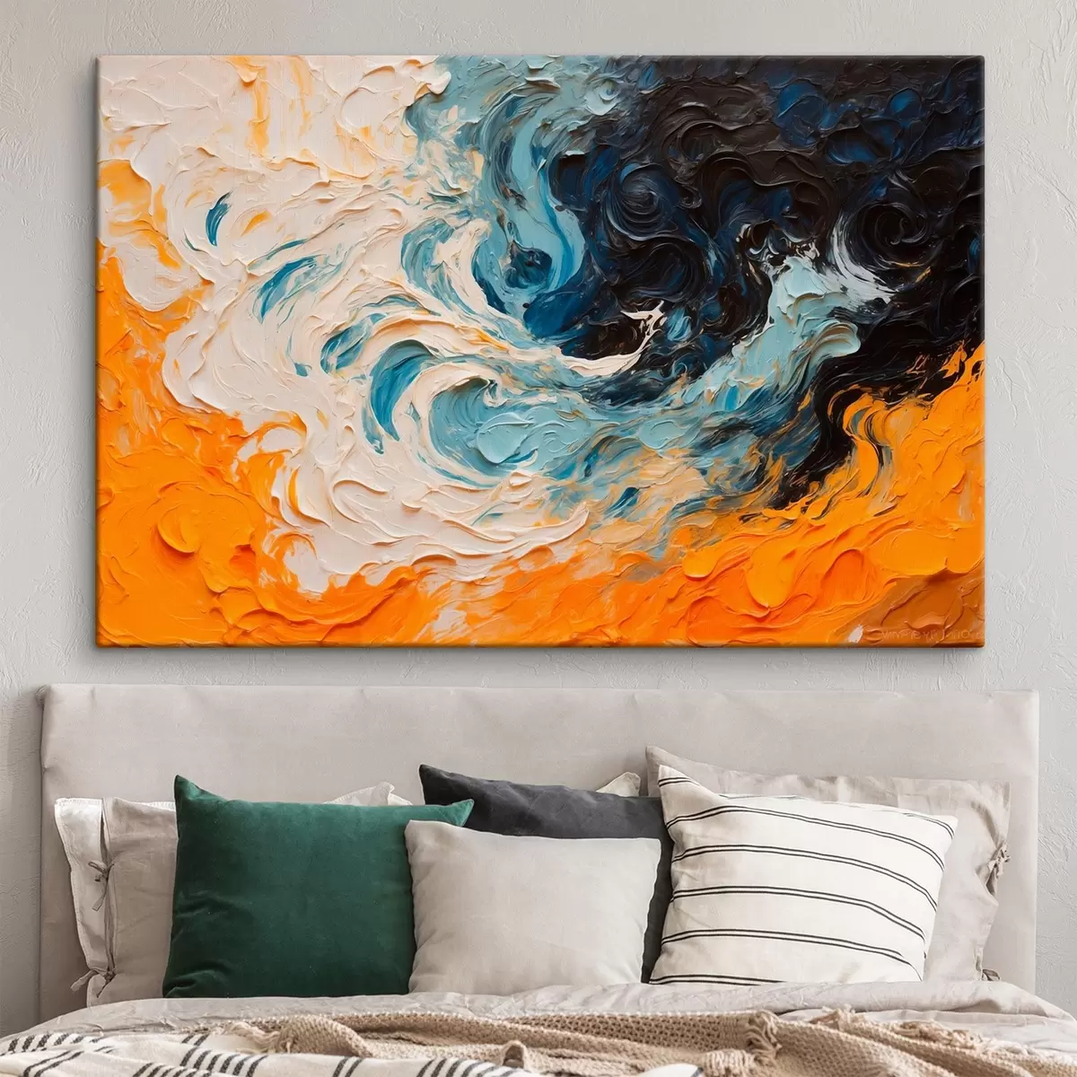 carta da parati Mare impetuoso astratto in stile pittura ad olio nr. s43095