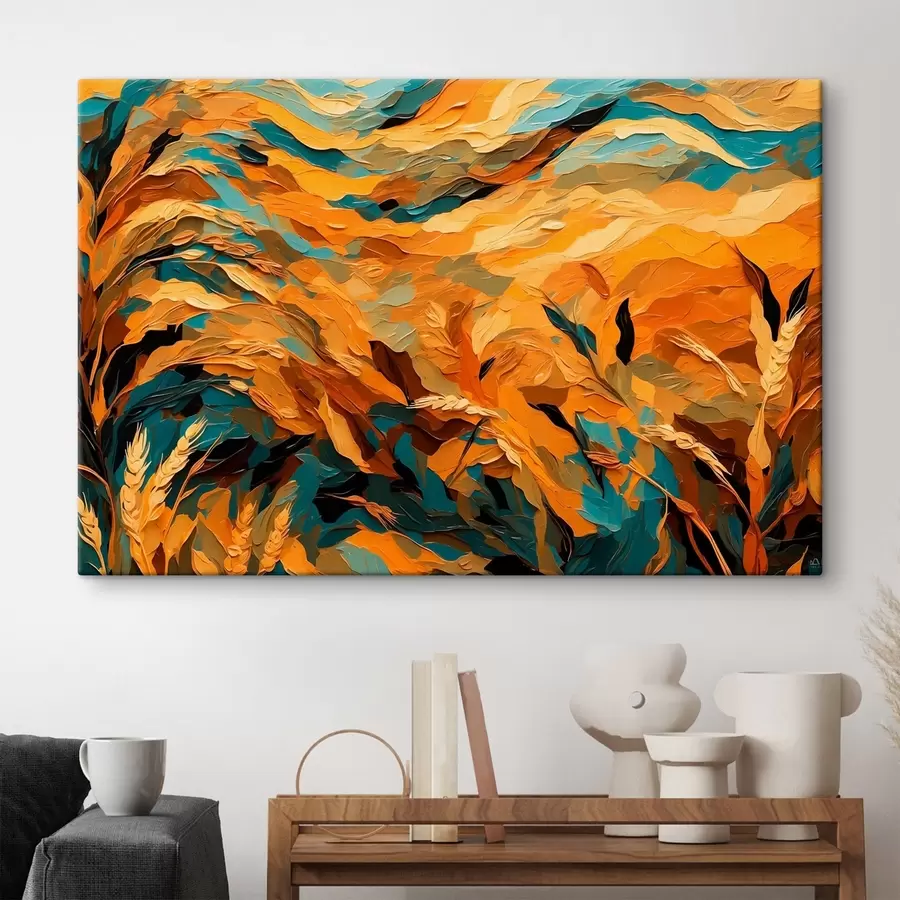 carta da parati Campo di grano astratto in stile pittura ad olio nr. s43096