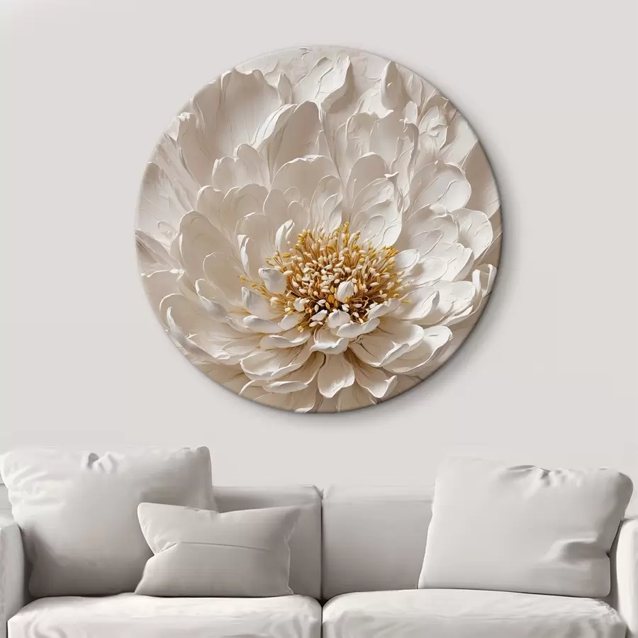 carta da parati Pittura ad olio in stile fiore bianco nr. r43087