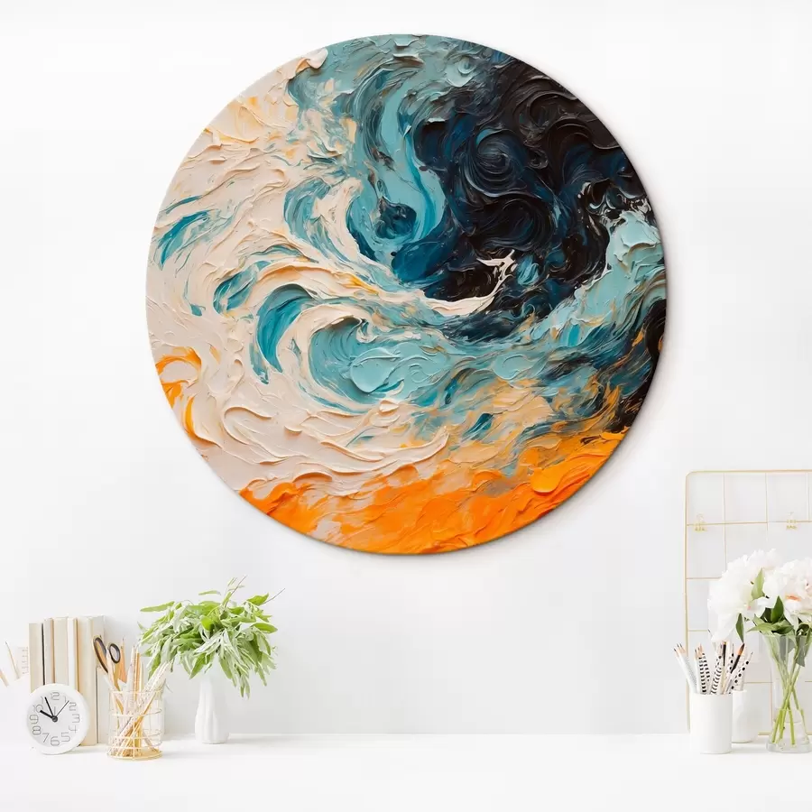 carta da parati Mare impetuoso astratto in stile pittura ad olio nr. r43095