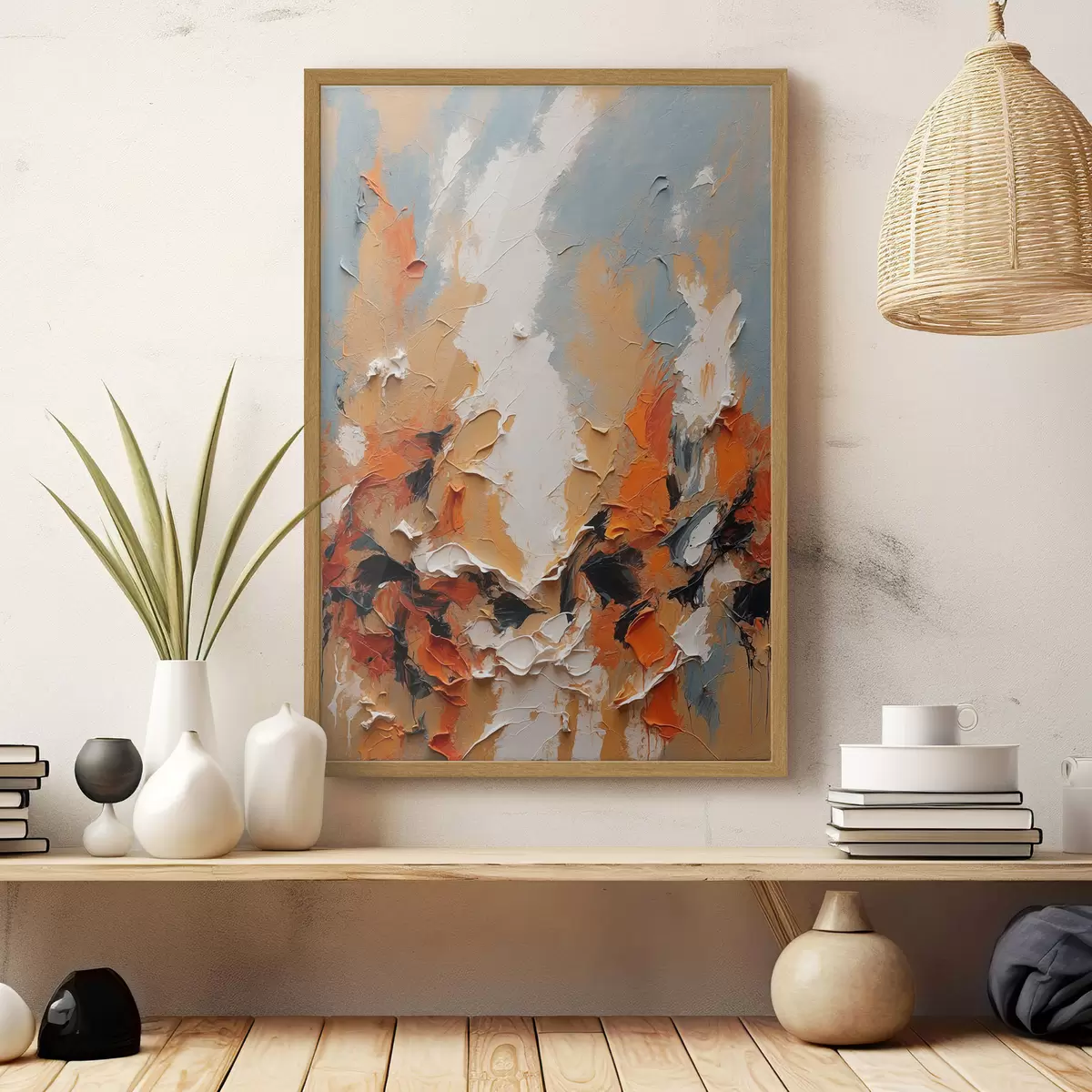 Poster Pittura ad olio in stile astratto f43088