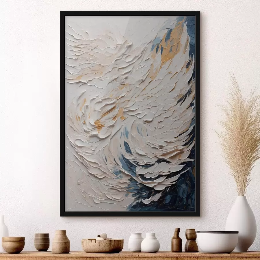 carta da parati Ala bianca astratta in stile pittura ad olio nr. f43097