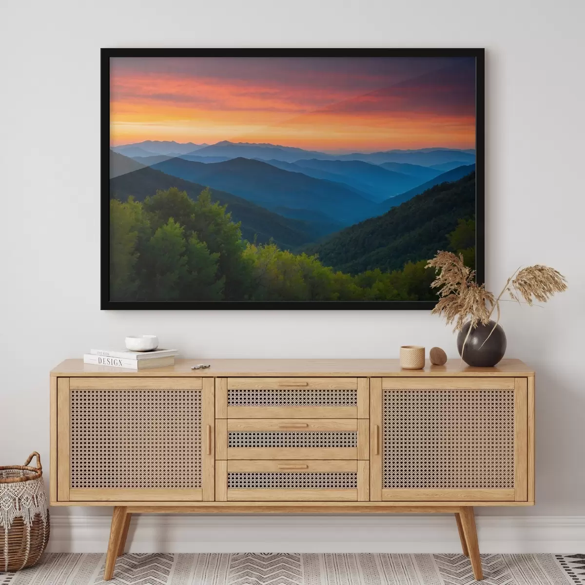 Poster Vista dalle montagne all'alba f43119