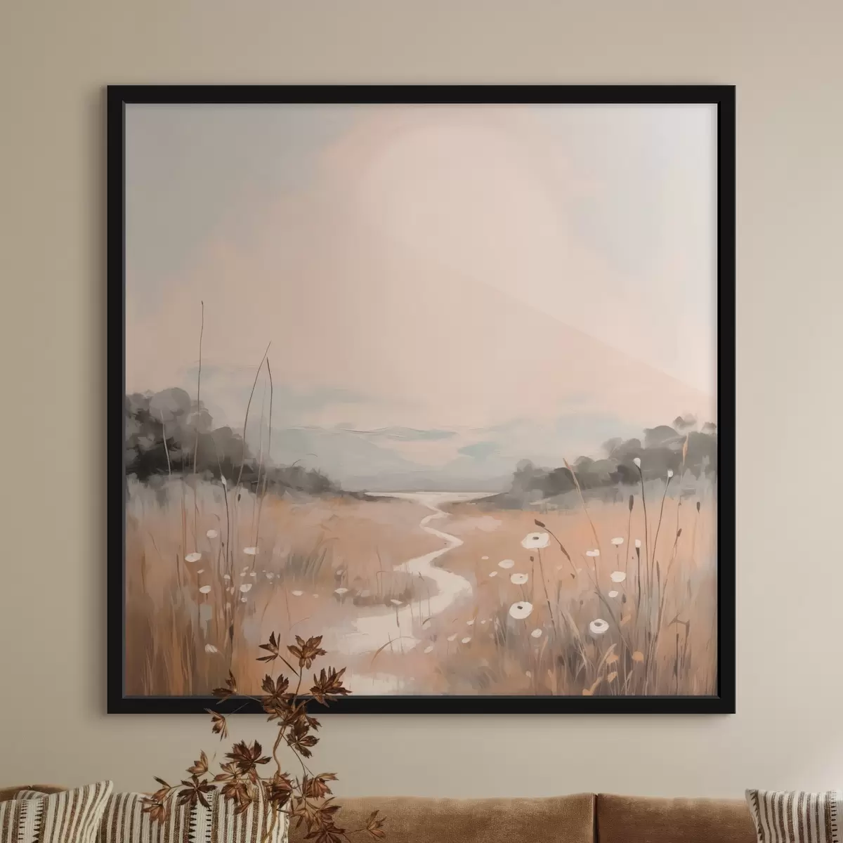 Poster Paesaggio di campo ad imitazione della pittura f43224