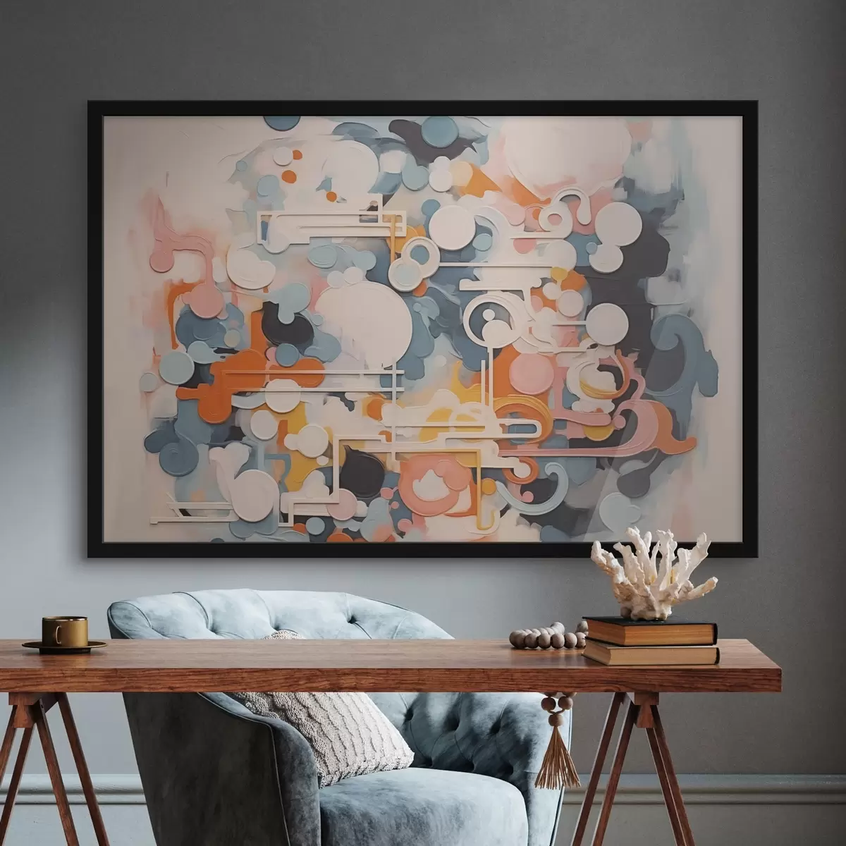 Poster Astrazione imitazione della pittura f43227