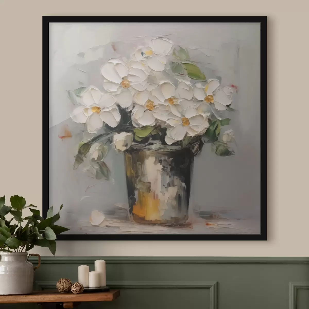 Poster Fiori in un secchio imitazione di pittura f43228