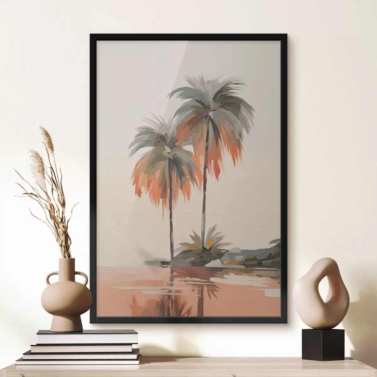 Poster Imitazione di pennellate di palme f43230