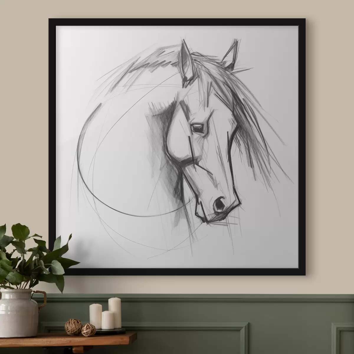 Poster Schizzo di imitazione del cavallo f43231