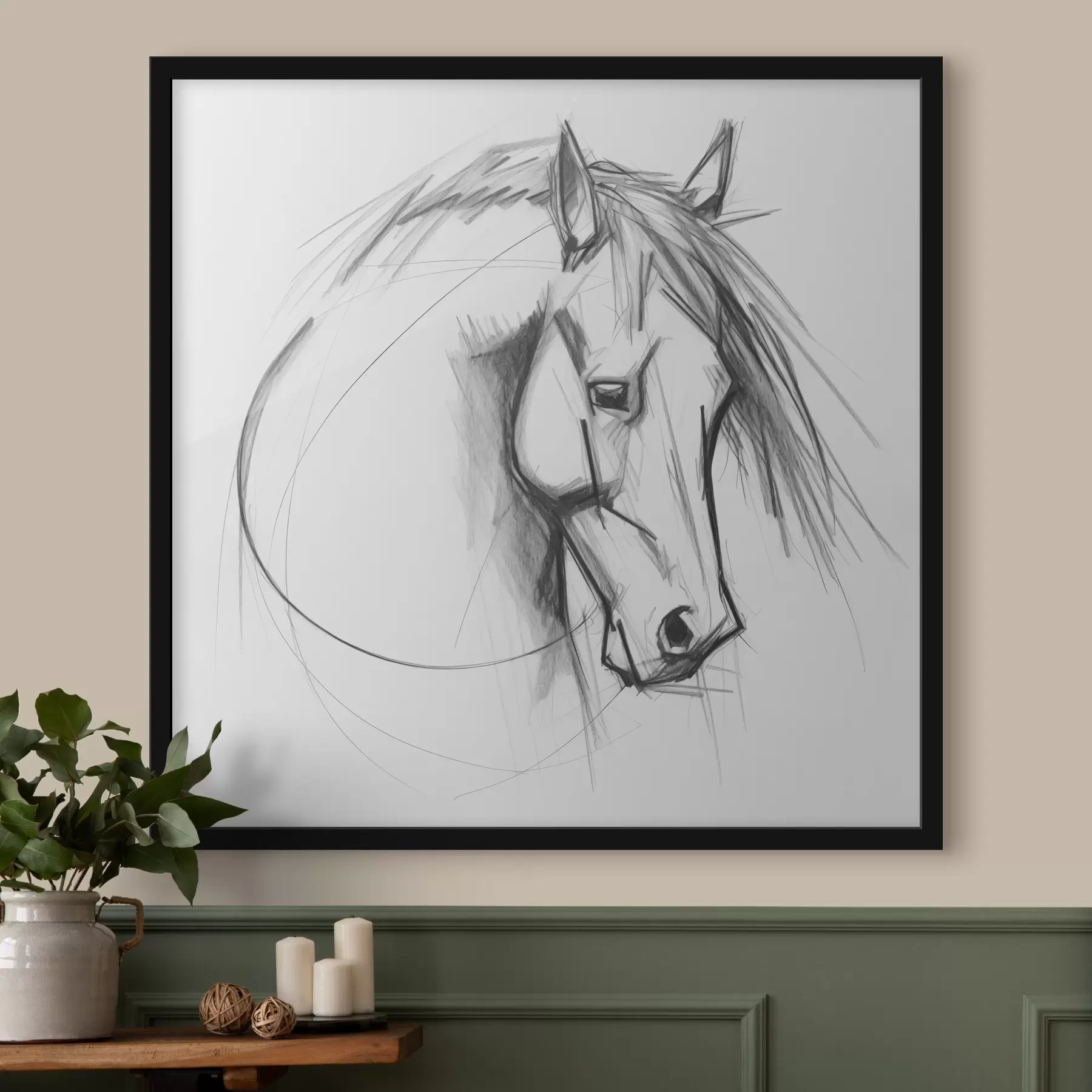 carta da parati Schizzo di imitazione del cavallo nr. f43231