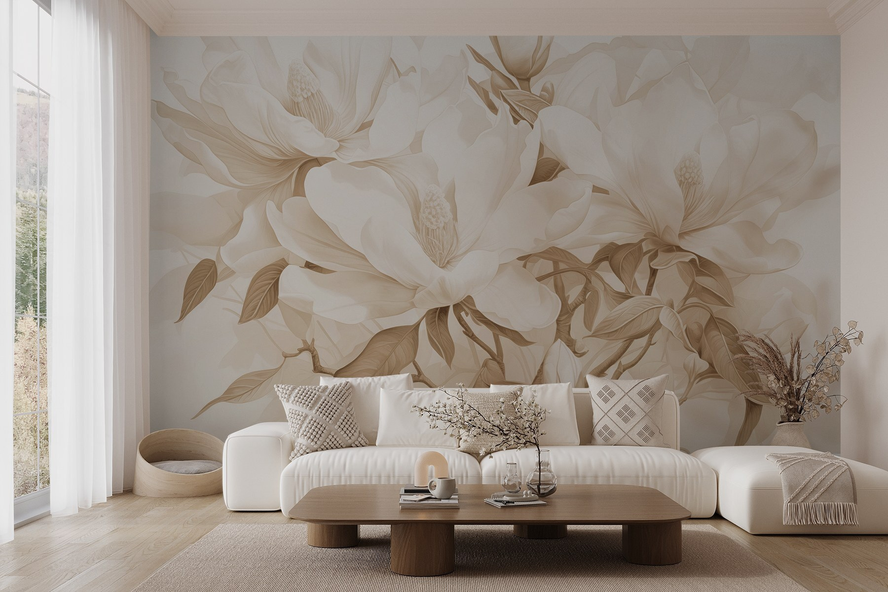 Runa Art Quadro Su Tela Magnolia 60x40 Cm – Stampa Floreale Per Parete, Pronta Da Appendere, Made In Germany - 3