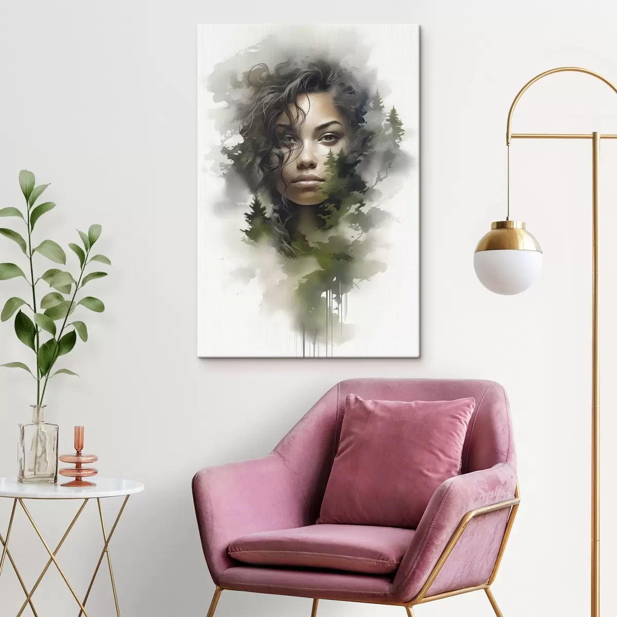 carta da parati Persone, immagine astratta di una foresta nr. s43259