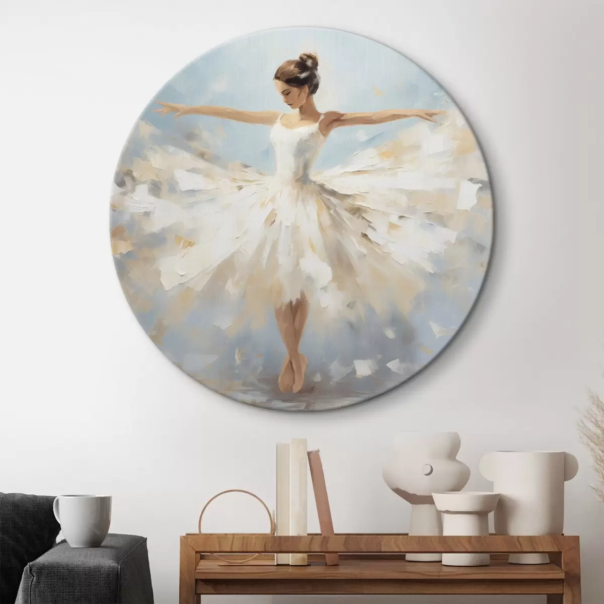 Quadri rotondi Persone, ragazza ballerina r43257